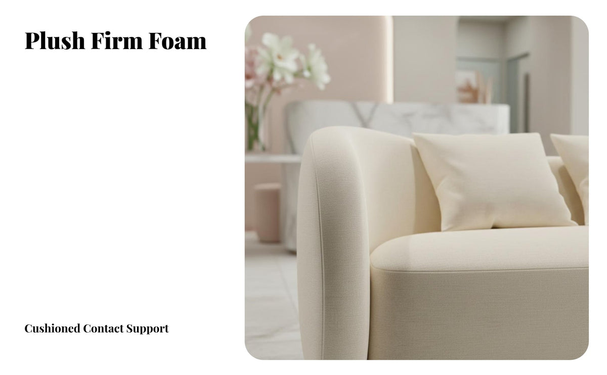 Elegant Look arcd Sectional Sofa Minimalist Aesthetic Lounge Seating Deep Seat Living Room Furniture plushLike Comfort for Business Owners, Interior Designers, Apartment Dwellers, Reception Area, Boutique, Studio, Bedroom