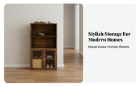 Configurable Open-Shelf Cabinet Multi-Functional Unrestrictedstanding Shelving Unit Minimalist Aesthetic Rounded Corners