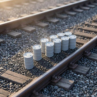 10 Pieces Molded Feature HO Scale Oil Drum Resin Oil Drum Model Miniature Scene Accessory