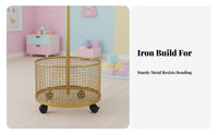 Rolling Clothes Rack with Basket Freestanding Design kids' Dress-up Rack