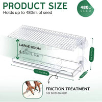 Window Bird Feeder with Strong Suction Cups - Transparent Birdhouse for Outdoor Use