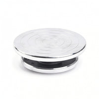 Aluminum Alloy Turntable Sturdy Aluminum Alloy Pottery Wheel Balanced Rotating Turntable with Polished Surface for Potters, Dessert Artists