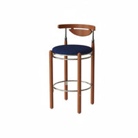 Molded Shell Pedestal Stool Integrated Footrest Bar Chair shapeed Seat for Pub