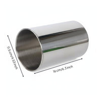 Stainless Steel Ice Container Single-Walled Drinkware Container Polished Finish