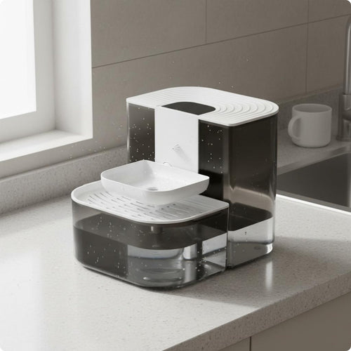 Automatic Pet Fountain Intelligent Tilt Design Quiet Feline Water Dispenser Easy