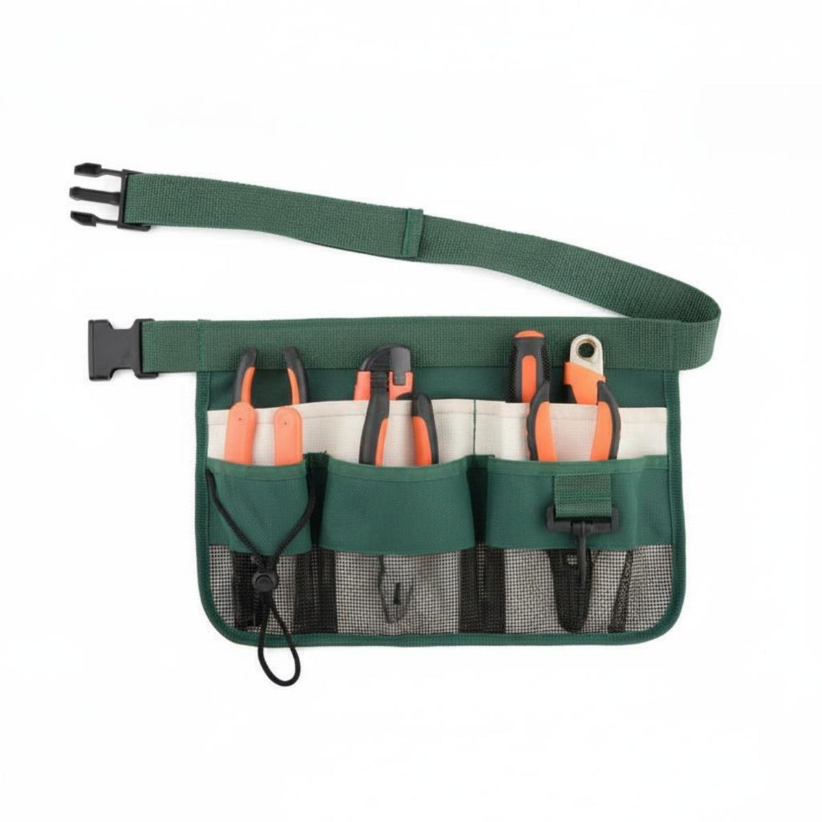 Waist Tool Pouch Hands Tool Pouch with Belt Multiple-Pocket Cleaning Belt with Pockets for Housekeepers, Electricians