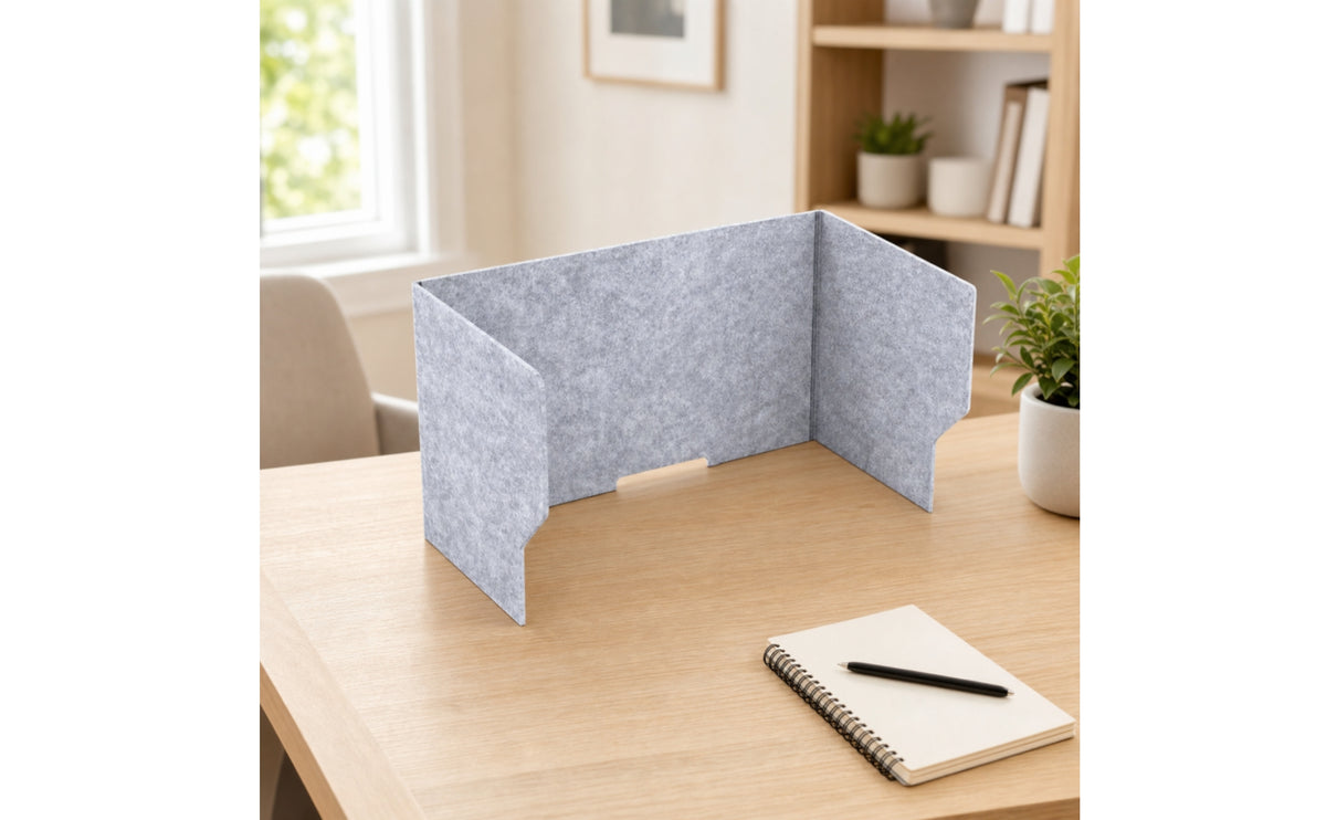 Three-Sided Desk Divider Panel Portable Acoustic Desk Divider Privacy Cubicle Screen Sturdy for Office Workers, Students, Open Offices, Classrooms, Study Desks