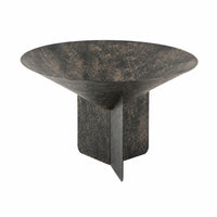 Tray with Geometric Base Distressed Decorative Footed Bowl Metal for Model Rooms