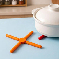 Dining Table Heat Resistant Mat and Kitchen Mat, Silicone Table Protector for Hot Pots, Non-Slip Foldable Pan Protector, Silicone Rubber Pack 1