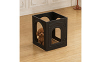 4 Pieces Freestanding Indoor Pet Fence Transparent Pet Fence with Door Panels Easy to Assemble Dog Playpen with Door Lockable for Small Dogs, Young Dogs, Apartment, Living Room