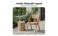 Foldable Armchair Space-Saving Upholstered Armchair Thick Cushion for Balcony