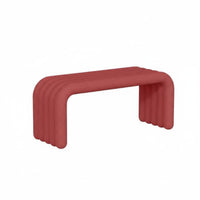 Minimalist Design Backless Utility Bench Multi-Functional U-Shaped Waterfall Bench Space-Saving Entryway Stool Comfortable Cushioning for Families, Homeowners, Renters, Hallway, Living Room, Bedroom