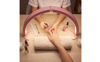 U-Shaped Foldable Beauty Lamp with Crescent Base Curved Crescent Nail Lamp 40W Crescent Light Adjustable for Shops