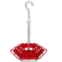 Hummingbird Feeder with Hook Hexagonal Hummingbird Feeder Decorative for Patio