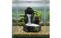 Rock Waterfall Ornament Realistic Scenery Mini Rockery Decor Low Maintenance