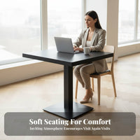 Circular Table and 2-Chair Set Sturdy Construction Cafe Seating Modern Design Space-Saving for Restaurant Owners, Coffee Shop