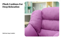 Plush Cartoon supportrest Chair snug Indoor Seating dense Foam padding