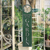 Solid Wood Garden Hanging Sign Green Wall Decor for Outdoor Courtyard