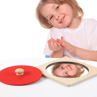 Montessori Geometric Shape Mirror Board Early Learning Toy