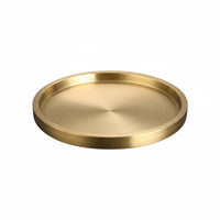 Korean BBQ Serving Tray Rust Resistant Stainless Steel Round Plate Stainless Steel Serving Tray for Restaurants, Chefs