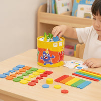 Early Learning Shape Matching Toy with Cards Educational Matching Box with Cards Fine Motor Wooden Sorting Box Preschool for Kindergarten