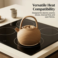 Maifan Stone Teapot with Candle Stove - New Chinese Style