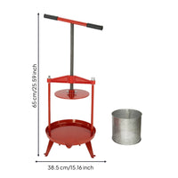 Juice Press with T-Handle Hand-Operated Manual Wine Press Easy to Use