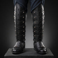 Viking Leg Protection Boot Covers Steampunk Medieval Boot Covers Historical Leg Protection Decorative for Larpers, Halloween