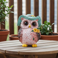 Owl Figurine Small Resin Owl Ornament True for Balcony
