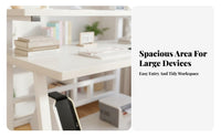 Simple Computer Desk Minimalist and Design Simple Writing Desk Space-Saving Adjustable for Telecommuting Workers, Professionals