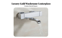 Thermostatic Bath Mixer Faucet | 38°C Temperature Lock, Modern Metal Finish, Thermostatic Mixer Tap, for Bathtub