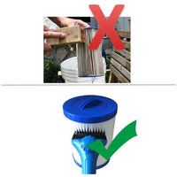 泳池清洁设备纸芯滤芯清洁器清洁刷手持式冲洗工具 游泳池