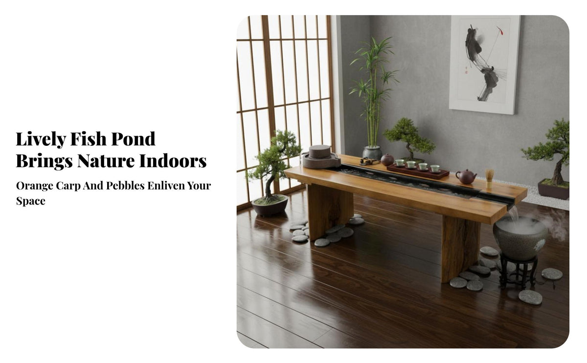 infusion Table with Integrated water display Modern Chinese & design Home Furnishing Circulating Water Feature for Homeowners, Adults, Meditation Space, Gatherings