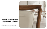 Upholstered Wooden Side Chair Minimalist Design Indoor Furniture Soft Upholstery Ergonomic Rearrest for Families