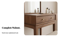 Durable Wood Construction Wooden Dressing Table with Stool and Mirror Minimalist Design Makeup Desk Space-Saving Vanity Set Includes Jewelry Organizer for cosmetic lovers, Apartment Dwellers, Teenagers