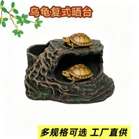 Turtle Basking Platform with Hideout and Climbing Ramp