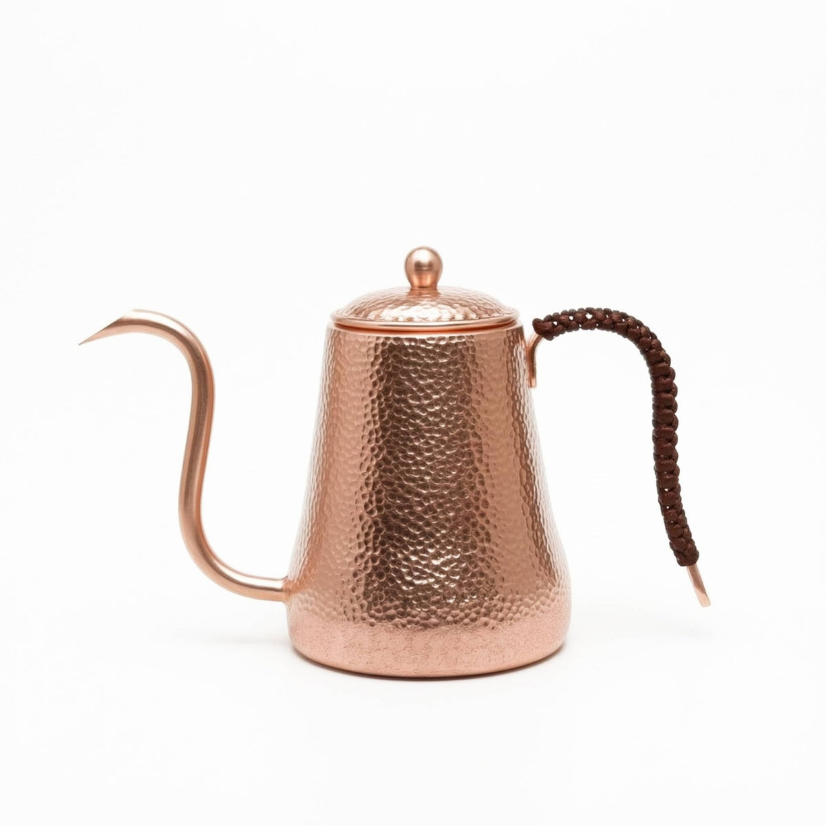 Copper Gooseneck Kettle Handcrafted Copper Kettle Textured Vessel for Tea Time