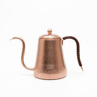 Copper Gooseneck Kettle Handcrafted Copper Kettle Textured Vessel for Tea Time
