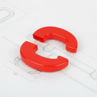 2 Pieces Snap-on Towing Hook Cover Decorative Car Accessory Easy Installation