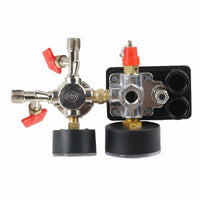 90-120 PSI Air Compressor Pressure Switch Assembly Heavy Duty Air Compressor Control Switch with Gauges