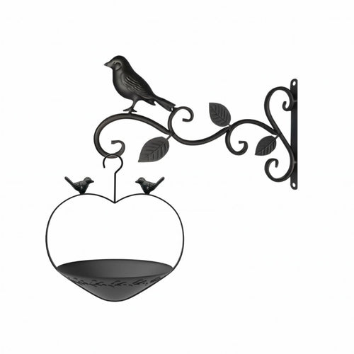 Wall-Mounted Bird Feeder Scrollwork Wall Mounted Bird Feeder Foliage Accents