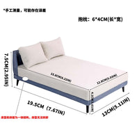 1:12娃娃屋模型OB11 GSC用迷你家具家居微缩玩具双人床拍照场景