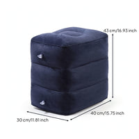 Inflatable Footrest with Pump Portable Travel Footrest with Bag Inflatable Leg Pillow Adjustable Height for Travelers, Car Rides