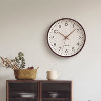Wooden Wall Clock with Silent Sweep Movement and Numerals