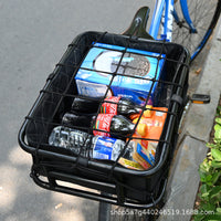 Bicycle Rear Basket for Mountain Bikes, Folding Bikes, Large Capacity Metal Basket