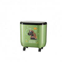 Decorated Waste Bin Cartoon Horse Wheeled Trash Bin Caster Wheels