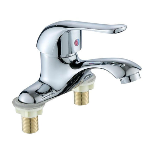 Bathroom Faucet, Double Hole Basin Tap, Brass, Rustproof