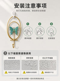 衣服挂钩墙上进门入户衣帽挂钩免打孔壁挂式排勾玄关架子收纳家用