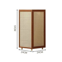 Rattan Umbrella Stand Wood-Toned Umbrella Storage Rack Basket-Like