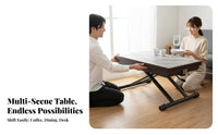 transformable Coffee-to-Dining Table Multi-Functional Household Furniture Space-Saving for People with Small Living areas, Apartment Dwellers, Home